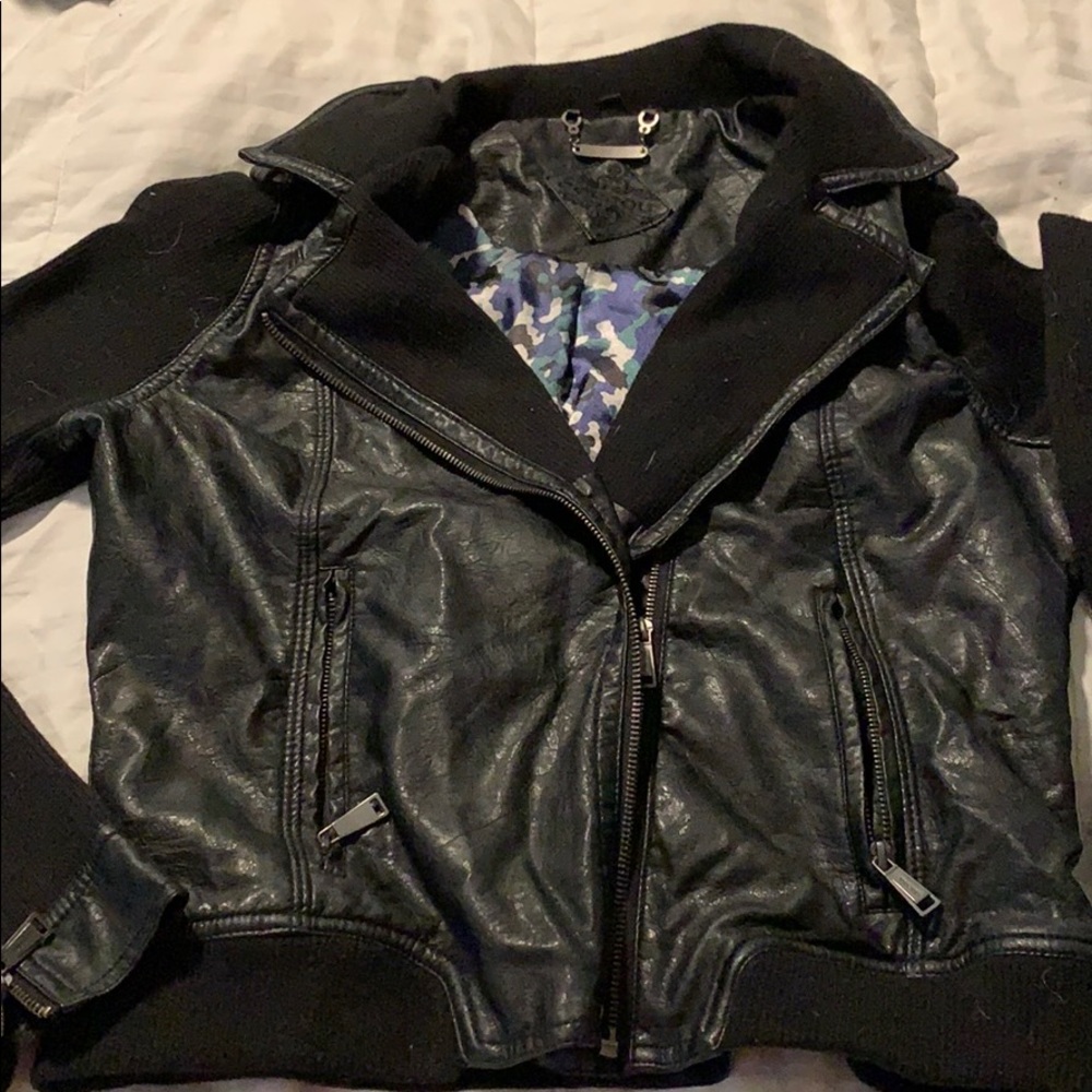Faux leather jacket